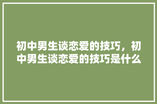 初中男生谈恋爱的技巧，初中男生谈恋爱的技巧是什么。