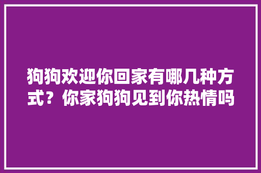 狗狗欢迎你回家有哪几种方式？你家狗狗见到你热情吗「用英语给狗表白的句子简短」 狗狗欢迎你回家有哪几种方式？你家狗狗见到你热情吗「用英语给狗表白的句子简短」 土味情话