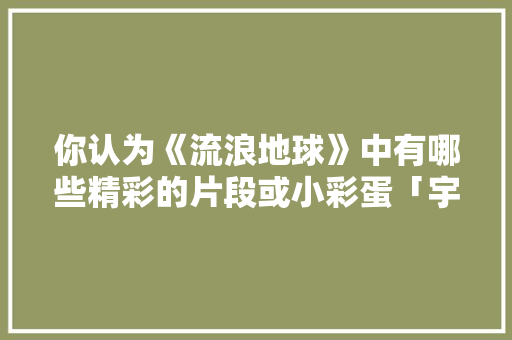 你认为《流浪地球》中有哪些精彩的片段或小彩蛋「宇航员表白词句子英语版带翻译」